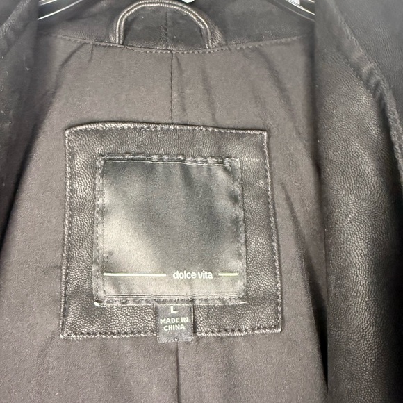 Dolce Vita Moto Biker Jacket Size L - Picture 6 of 6